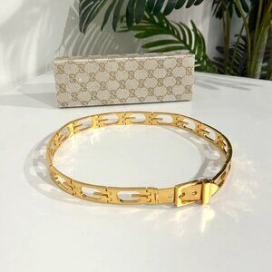 Gucci Vintage Gold G Link Belt